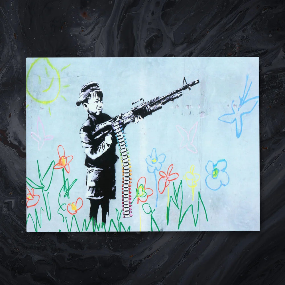 Tableau sur toile, Banksy Garçon avec un marteau