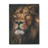 Tableau Tete De Lion Multicolor