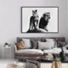 Cadre Lion Lionne Noir Et Blanc – Image 2