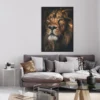 Tableau Tete De Lion Multicolor – Image 2