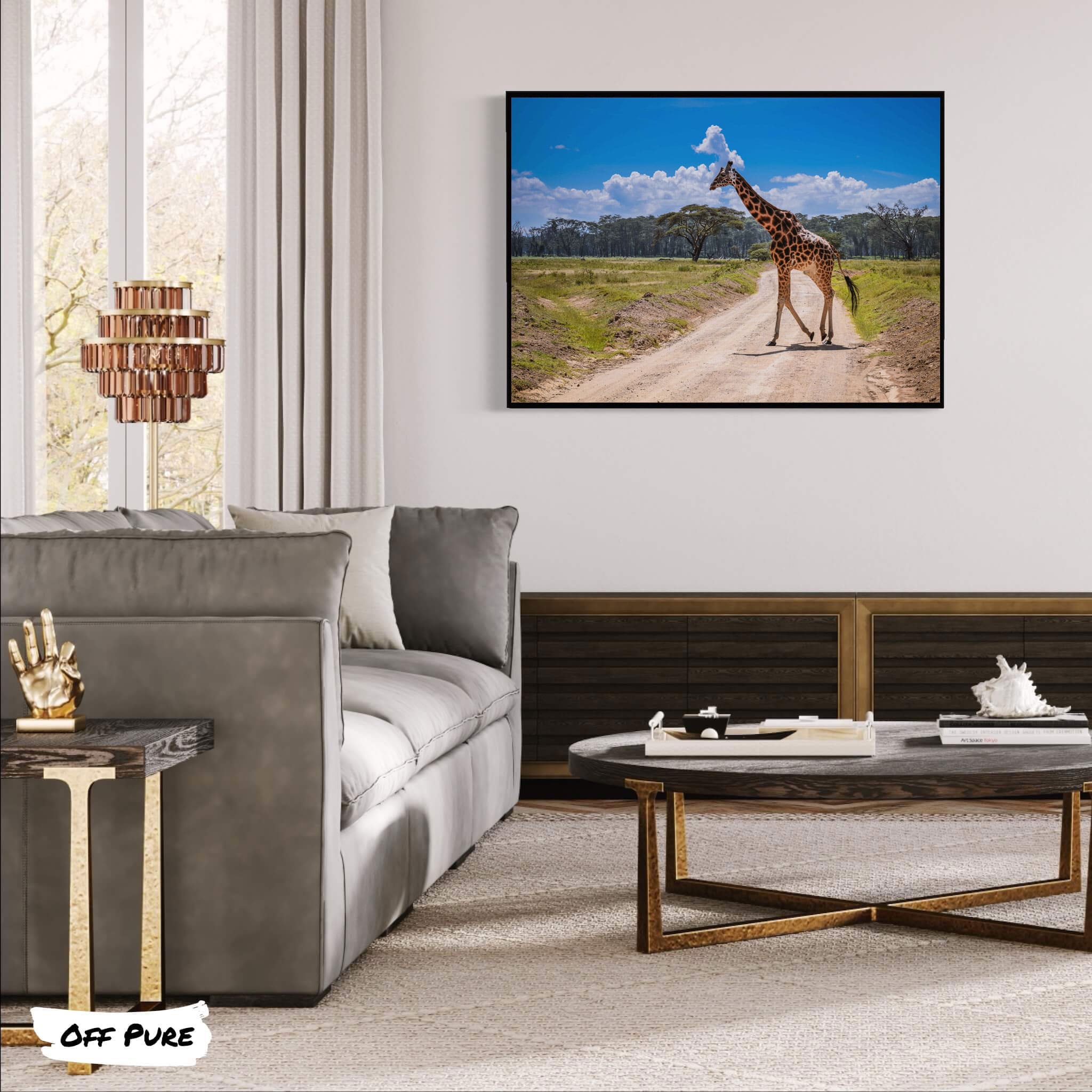 Tableau peinture Girafe 100x70cm SAVANE, Je commande !