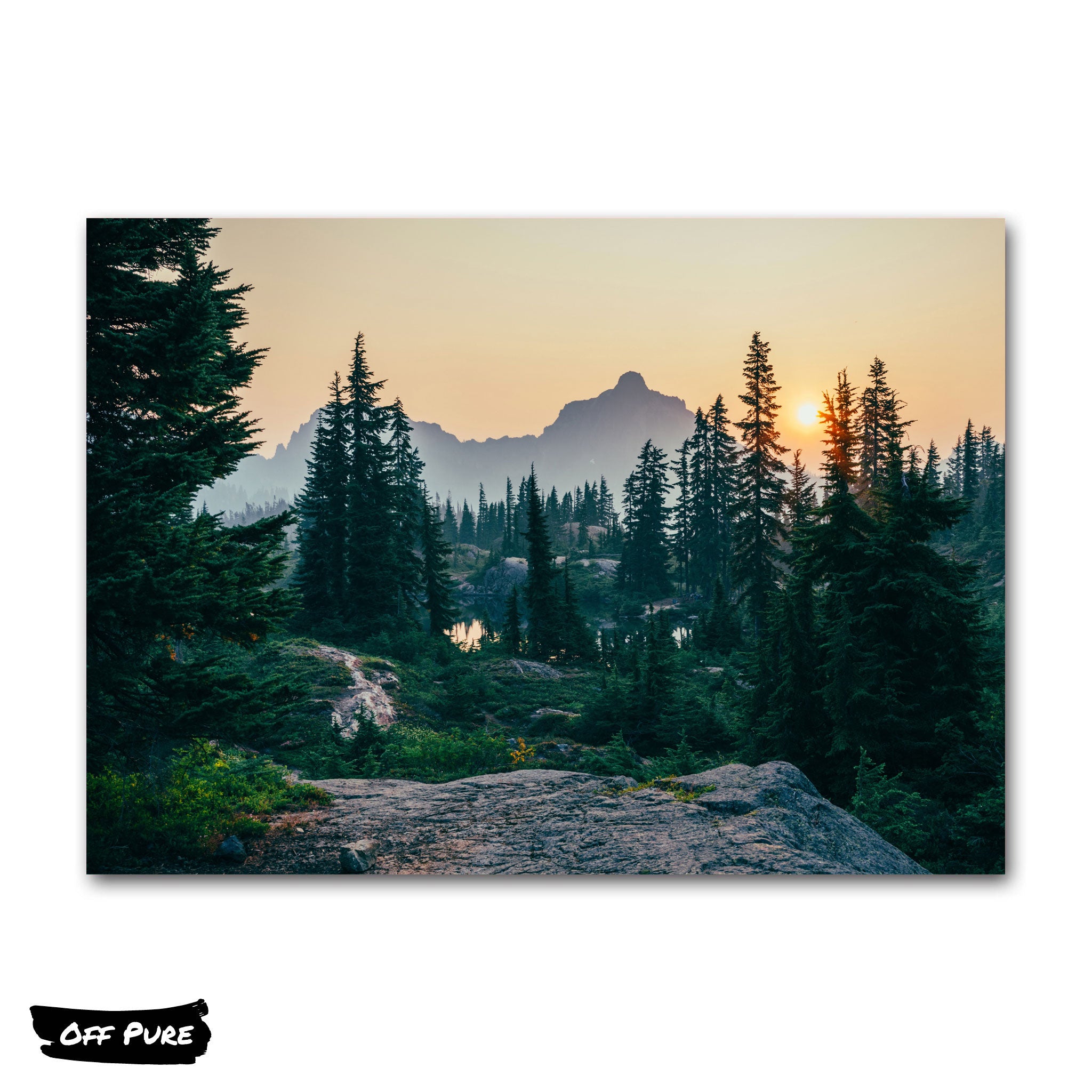 Tableau sur toile Tente dans la forêt 